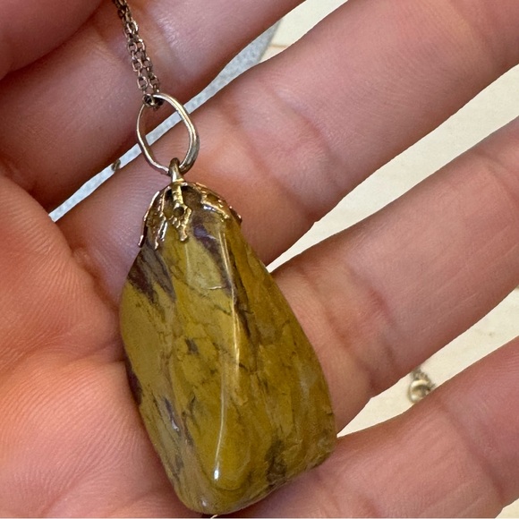 Vintage Jasper 1-20 12KT GF Gold Filled Pendant Necklace Signed CA - Picture 2 of 7